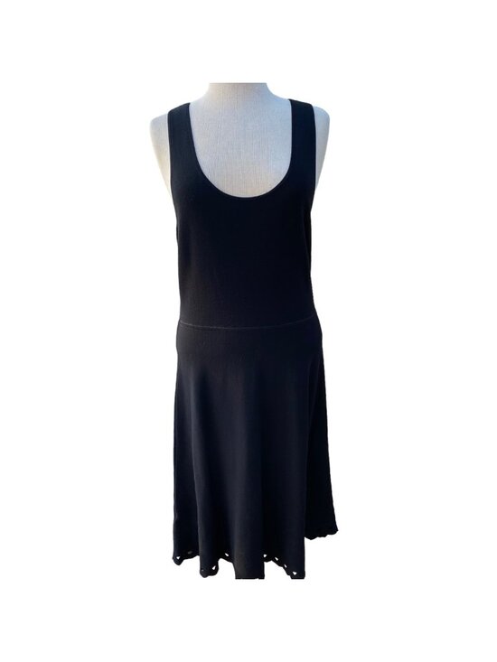 Ann Taylor Dresses & Skirts - Ann Taylor Dress Black Knit Sleeveless Scoop Neck Size M Scalloped Hem NWT $129